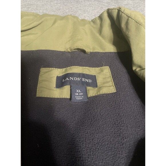 Lands End XL Military Green Jacket - Picture 2 of 5